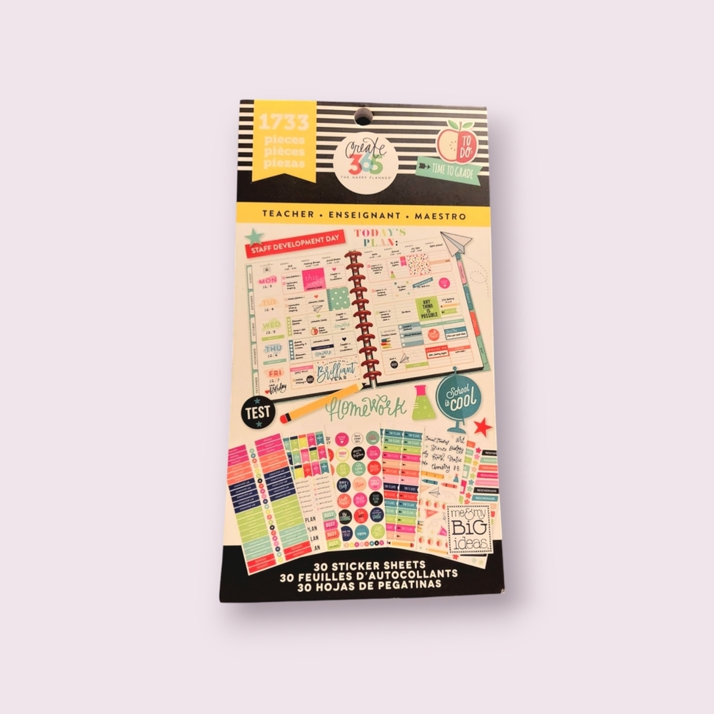 NWT Planner Stickers Creat 365 Teacher Homework To Do. 30 Sticker Sheets!!